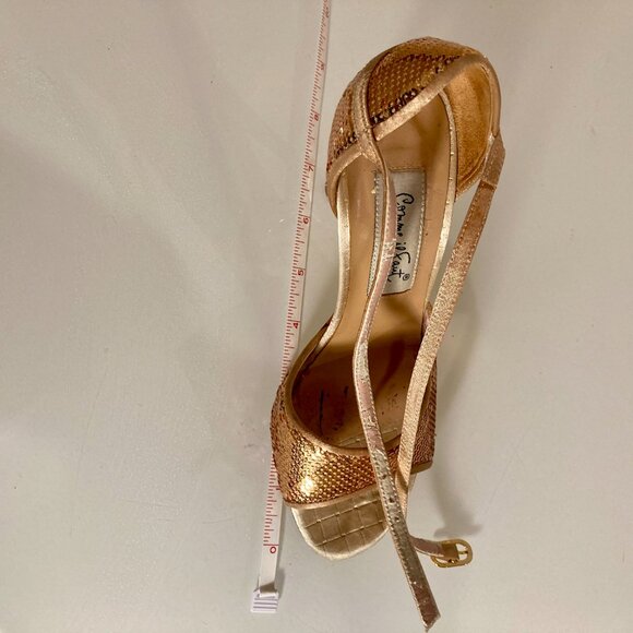 Comme il Faut Gold Sequin Tango shoes, EU size: 34 (US: 4.5-5.0) w/ Original Bag - Picture 3 of 8